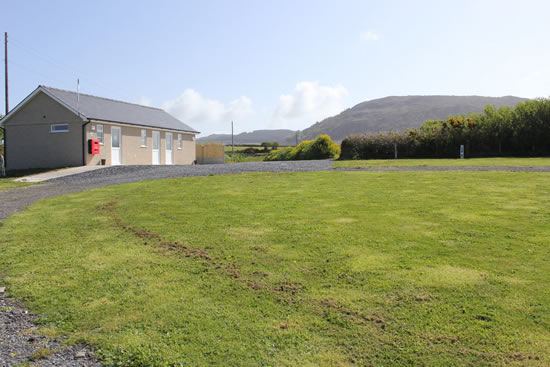Toilet block beside the pitches