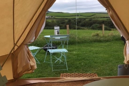 View from the bell tent