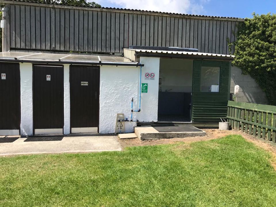 Toilet and shower block