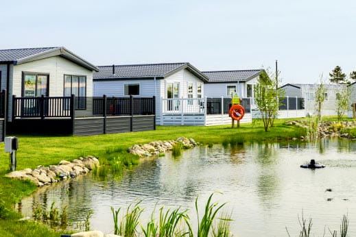 Lodges beside the pond