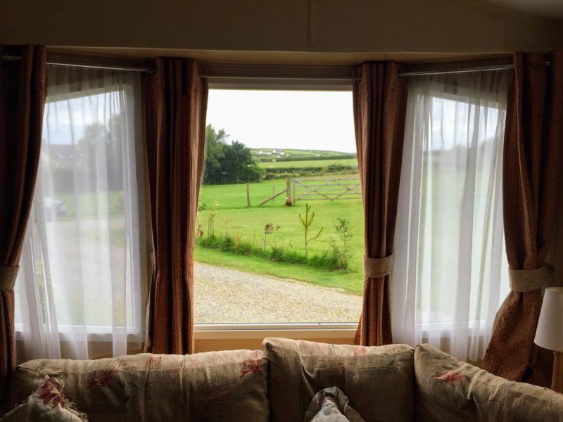 Static caravan window view