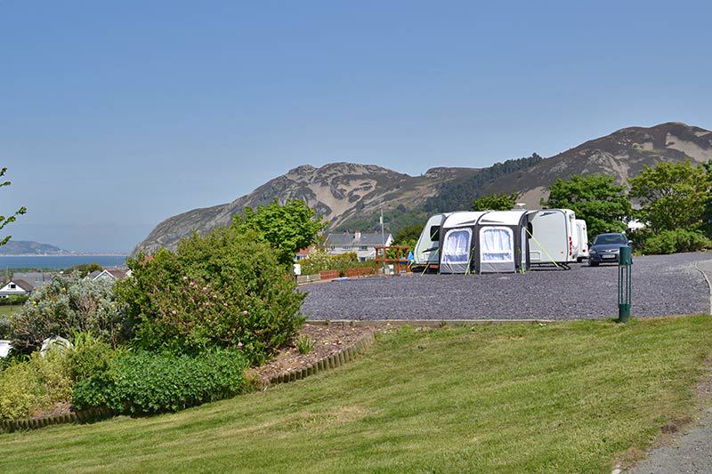 Pitches below the headland