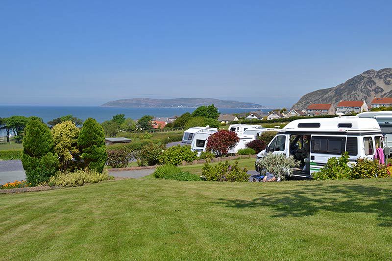 Motorhome with Great Orme behind