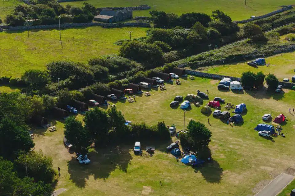 Tents on the camping field