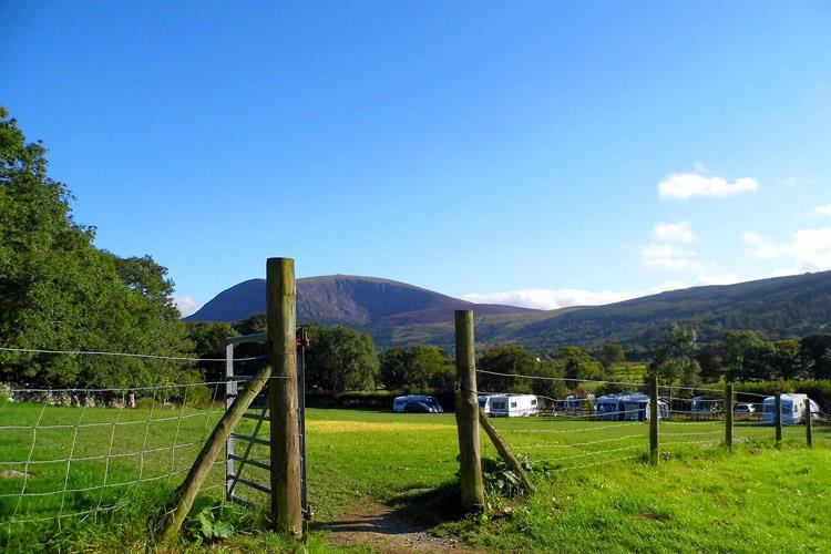 Looking across to the camping field