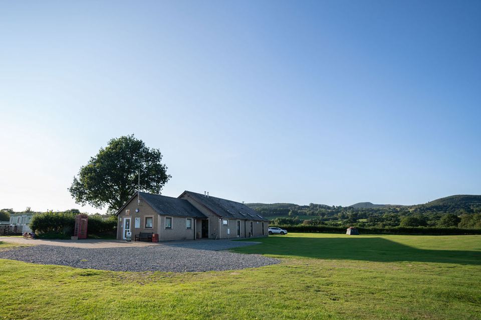 Facilities block across the field