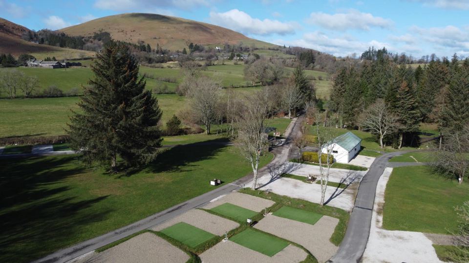 Aerial view of the gravel pitches
