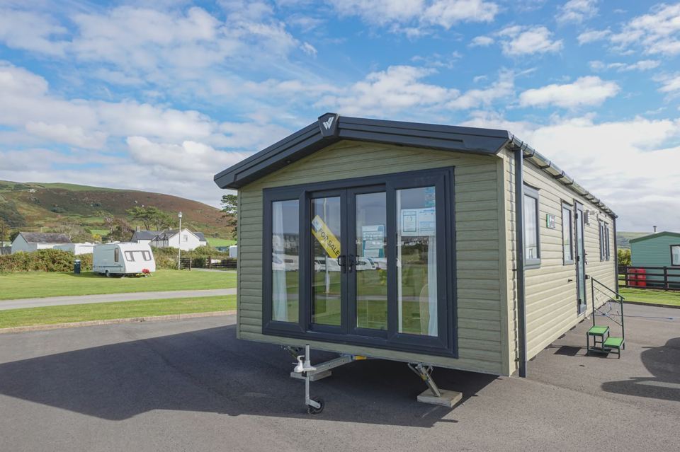 Static caravan on the park