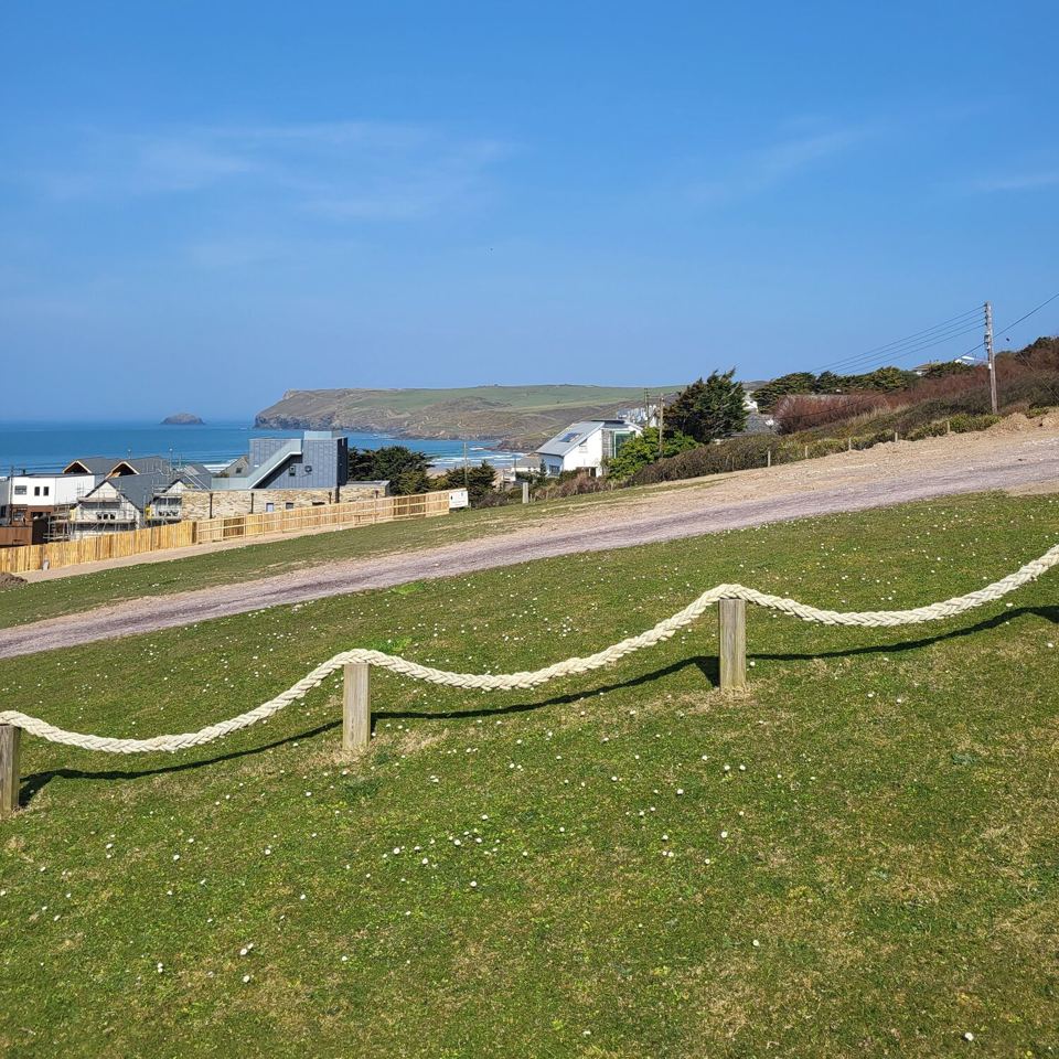 Coast view over the grass