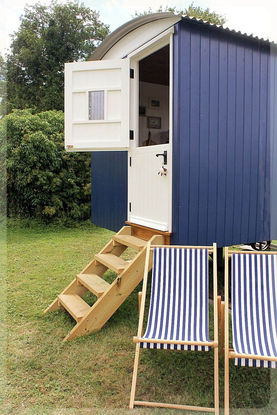 Shepherd's hut steps