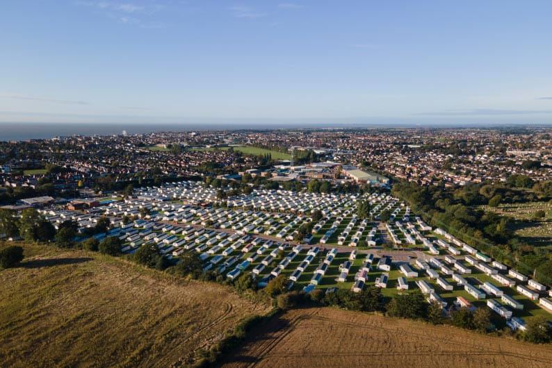 Aerial view of the park