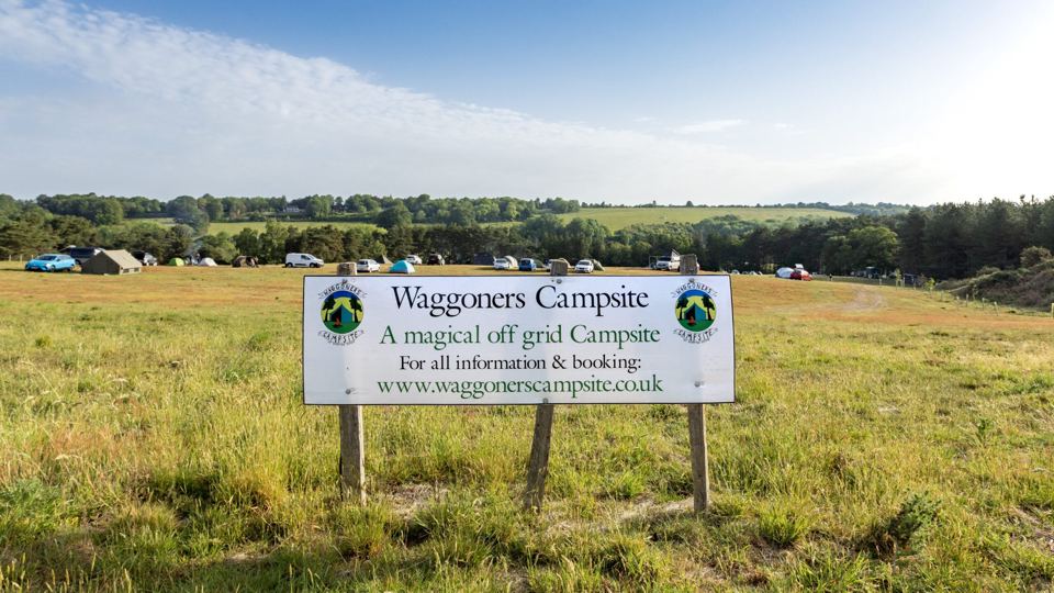 Tents in the camping field
