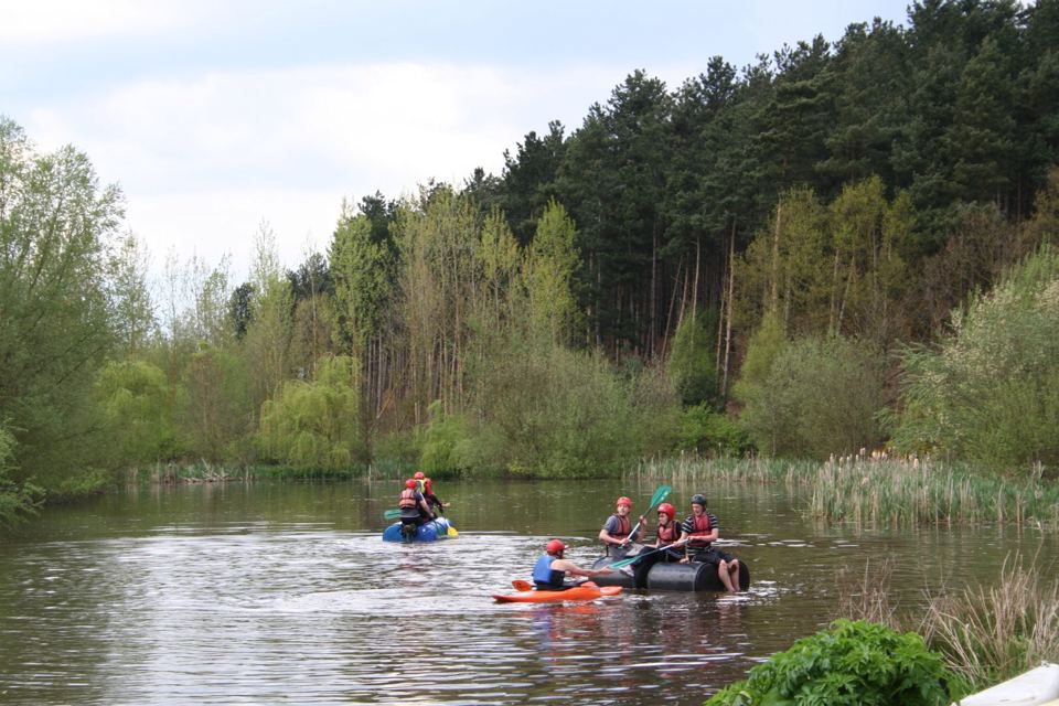 Rafting on the lake
