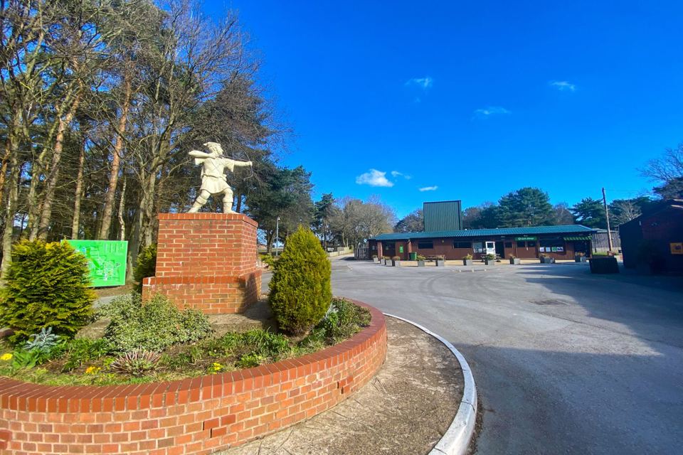 Entrance road and camp centre