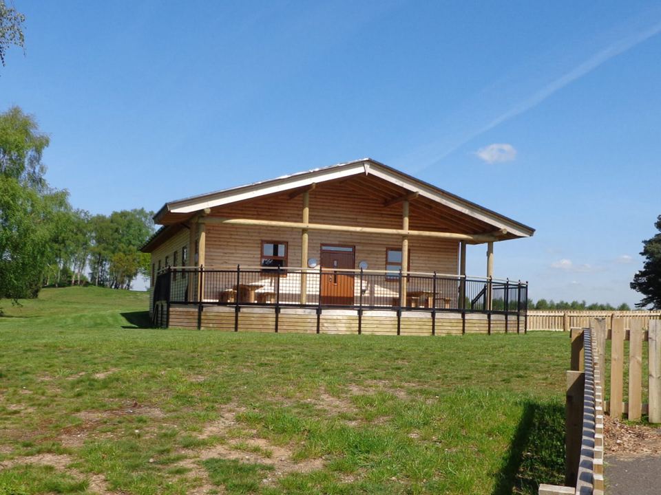 Timber lodge with veranda