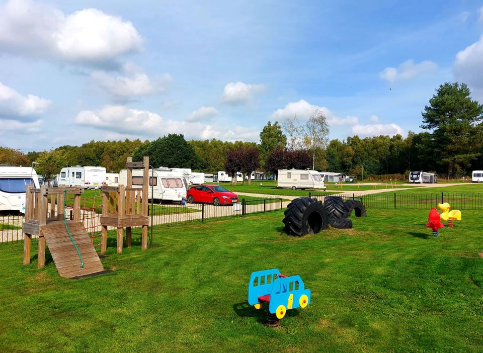Play area beside the pitches