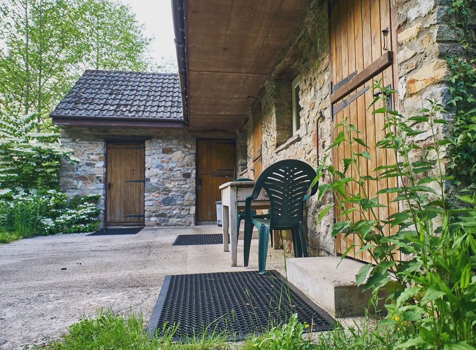 Stone farm building