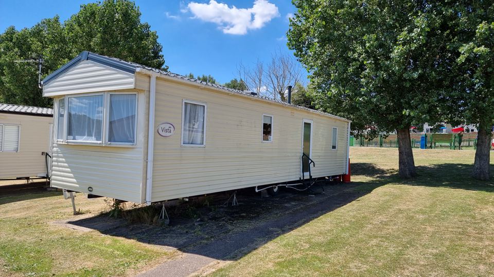 Static caravan on the park