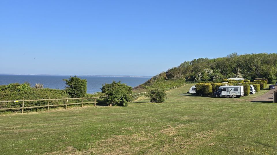 Touring pitches above the sea