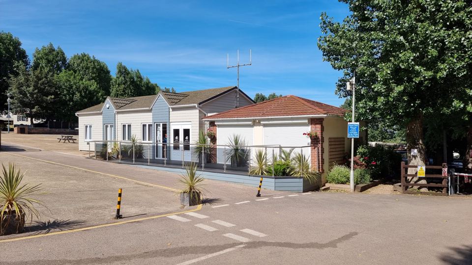 Reception and clubhouse buildings