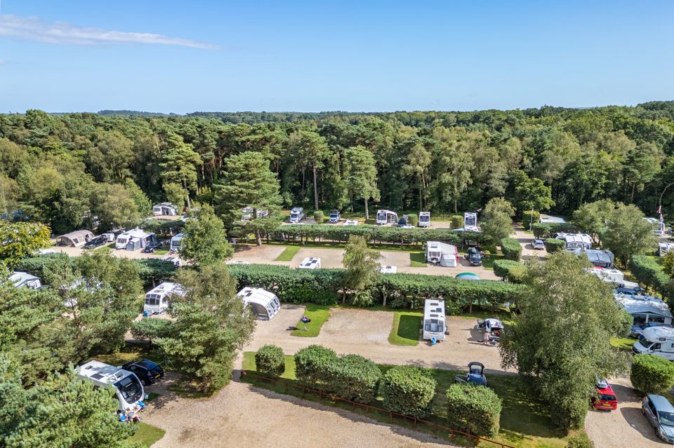 Hardstanding pitches from above