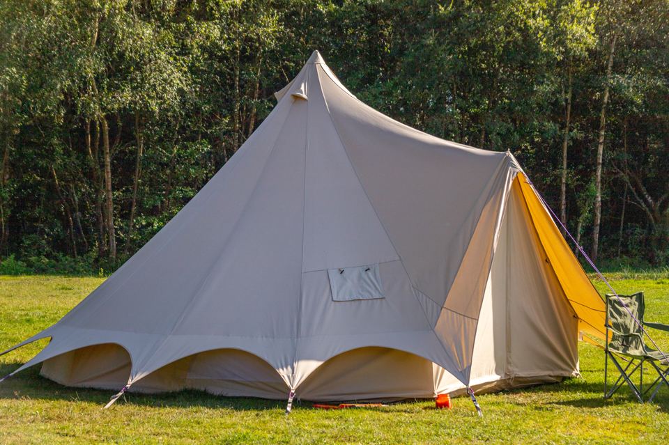 Bell tent on grass
