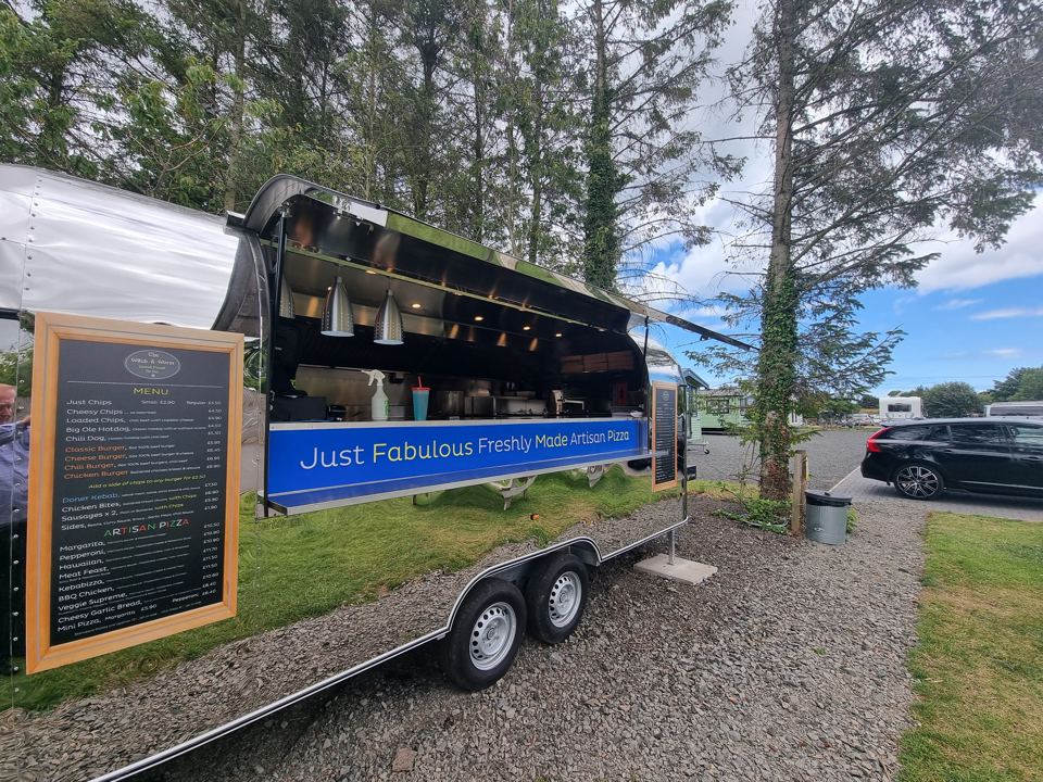 Food trailer on site