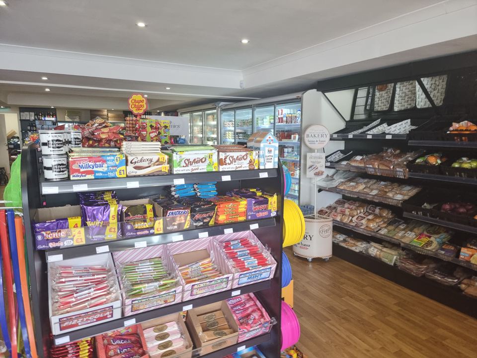 Sweets and snacks in the shop