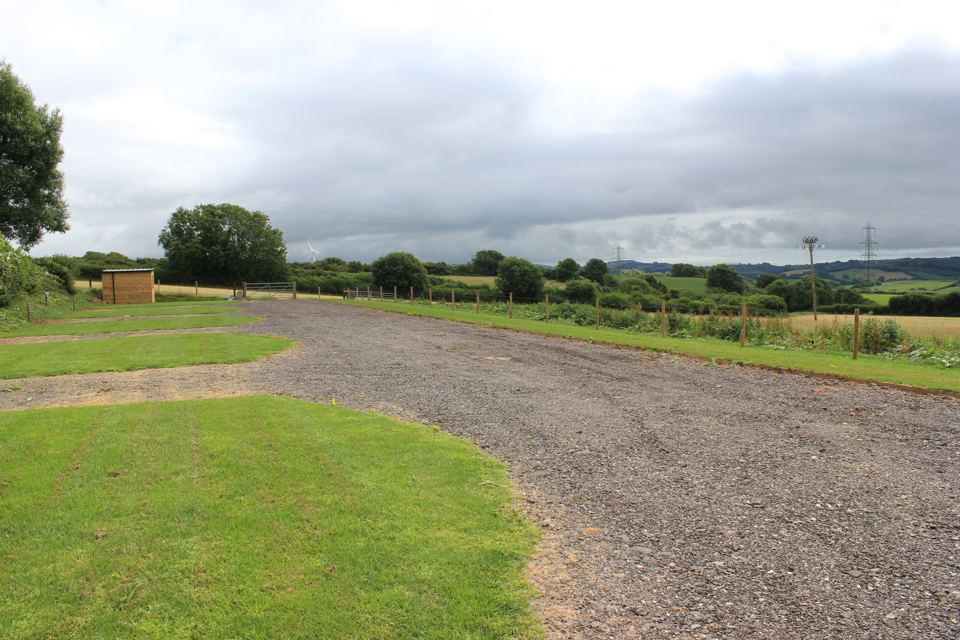 Gravel track and grass
