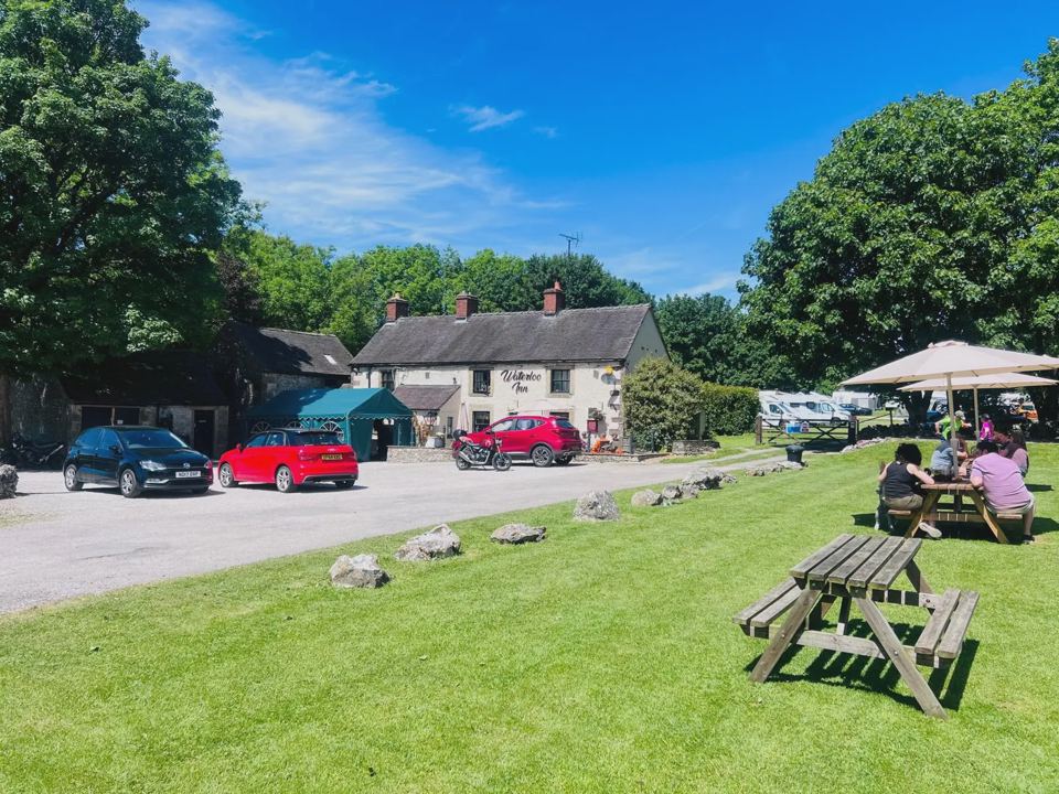 Pub and lawn from the car park