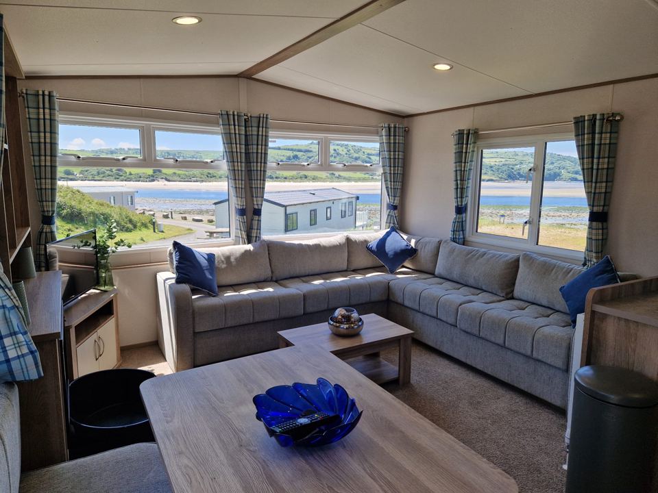 Lounge looking over the estuary