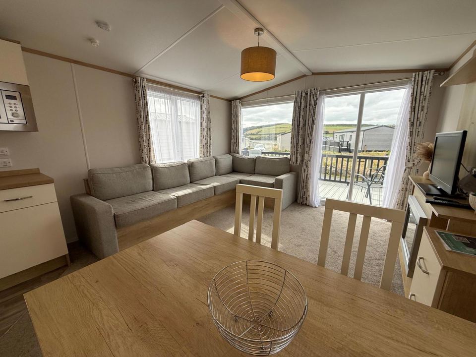 Lounge with estuary view