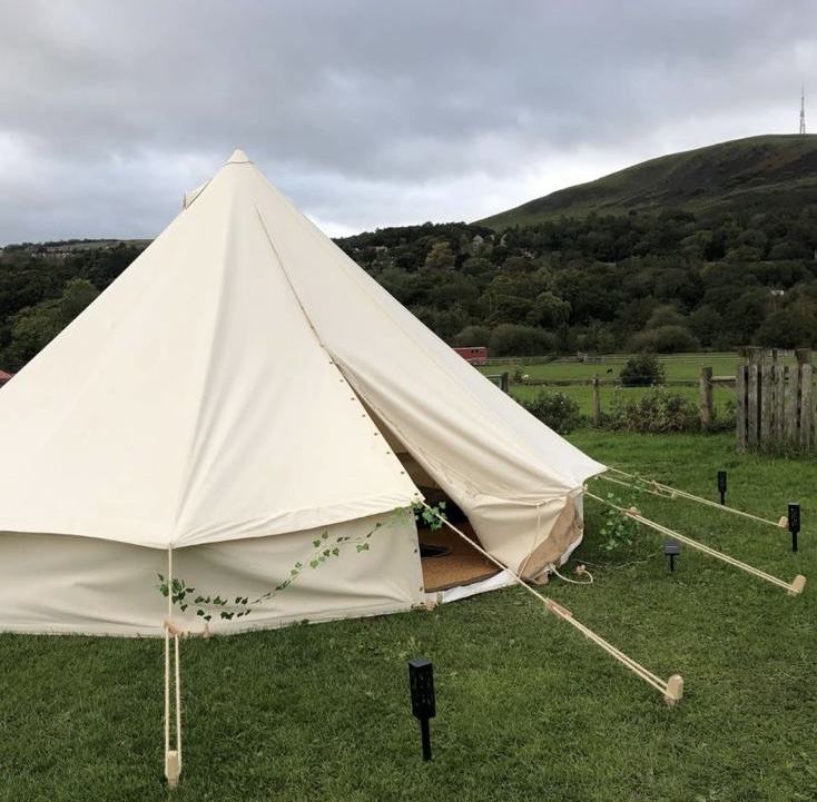 Bell tent on the grass