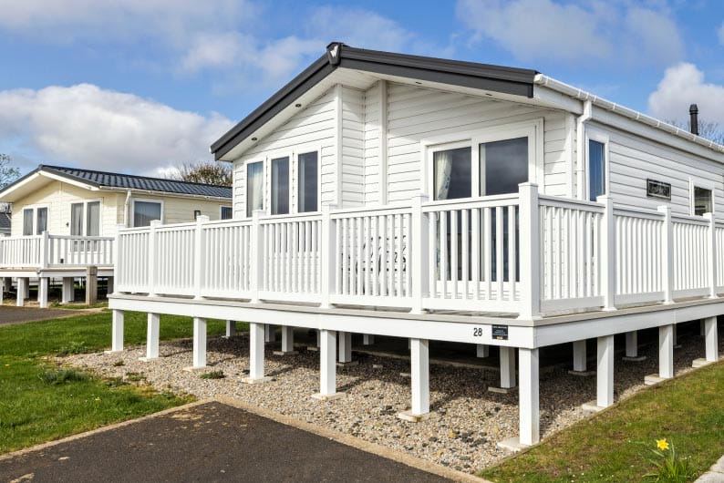 Lodge on raised decking