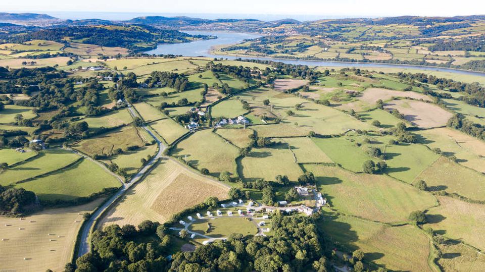 Aerial view over the valley