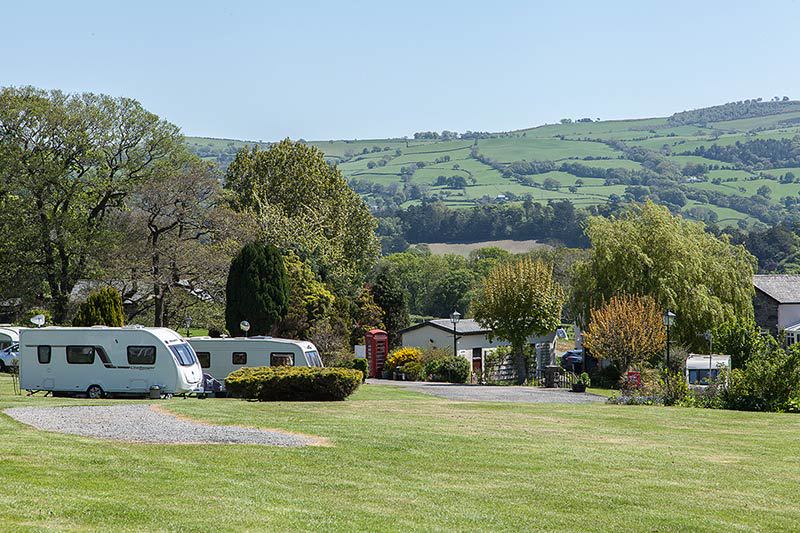 Caravans with valley views