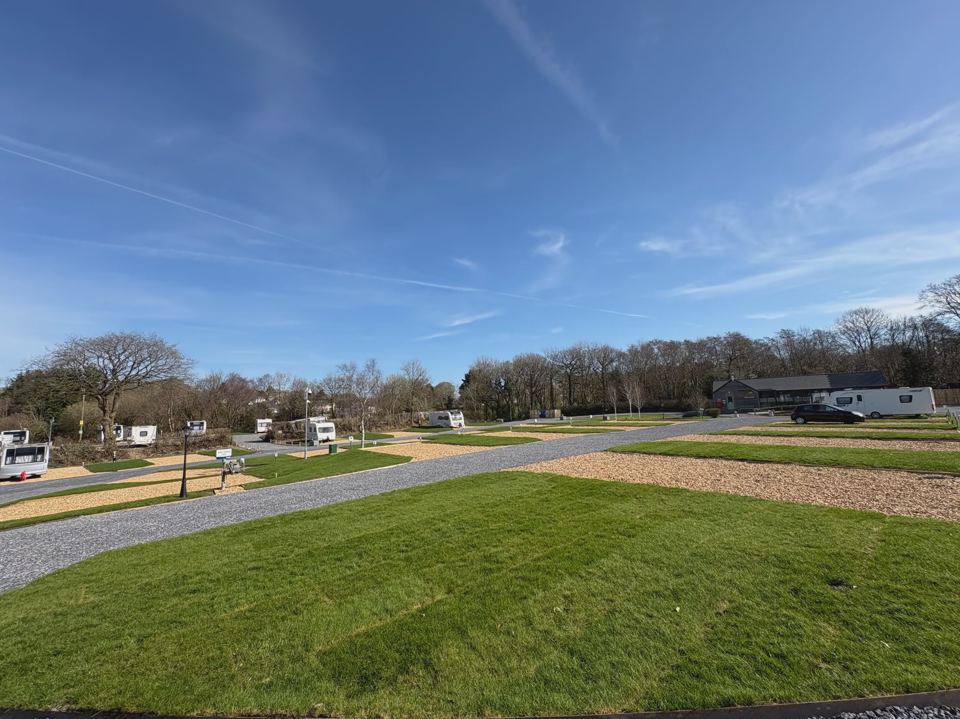 Hardstanding pitches and lawn