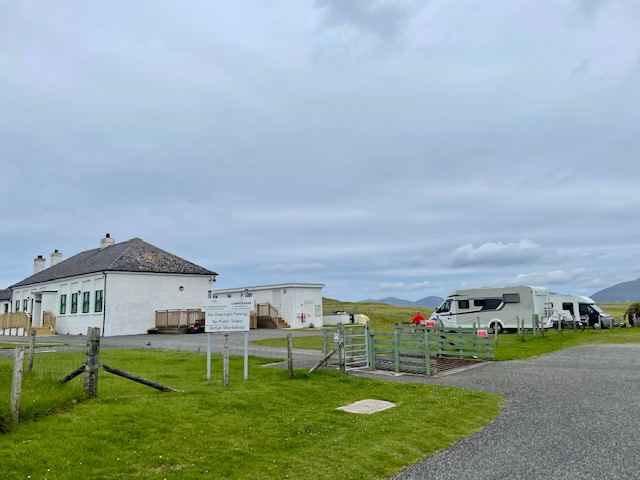 Motorhomes at the old school
