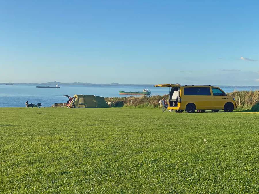 Pitches facing the sea