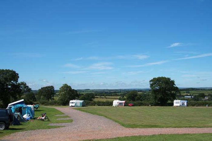 Caravans on pitches with a view