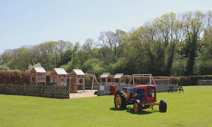 Play area and tractor