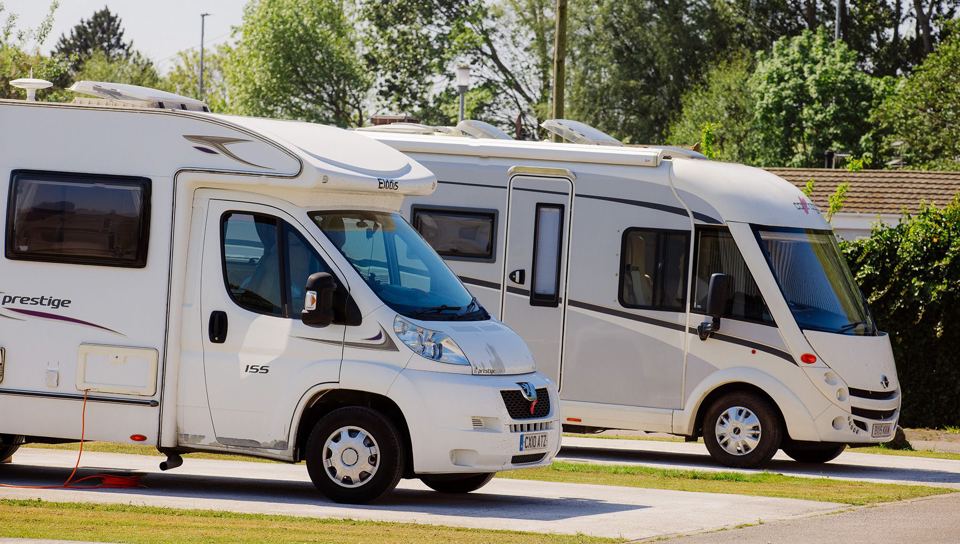 Motorhomes on the touring pitches