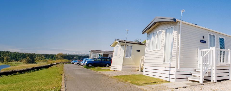 Holiday homes beside the park road