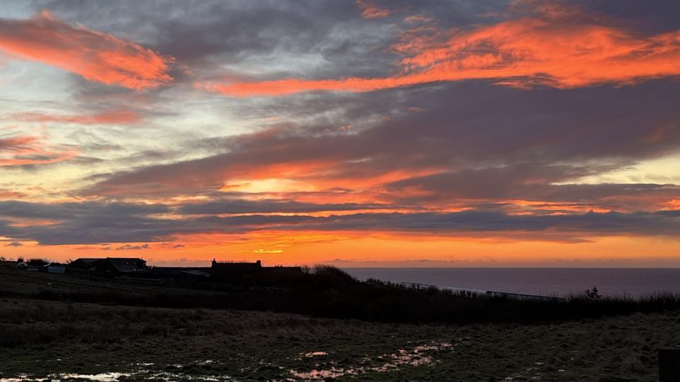 Sunset over the sea