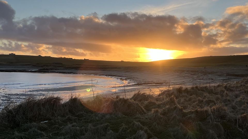 Bay at sunset