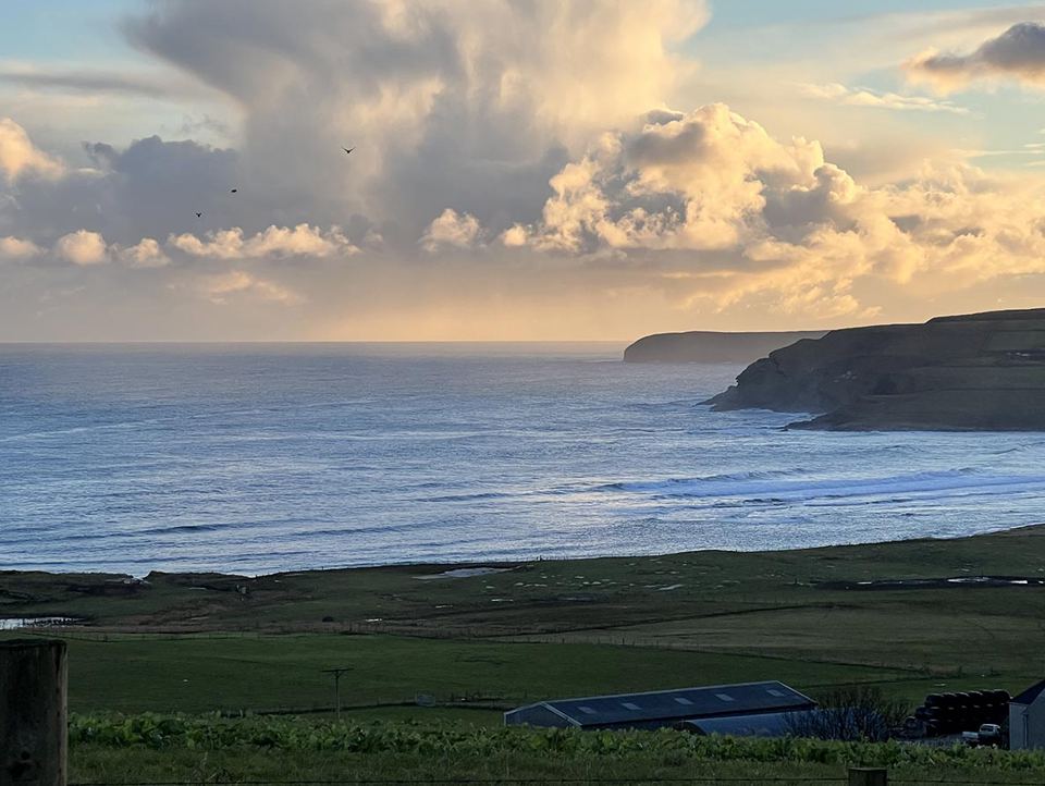 Fields above the coast