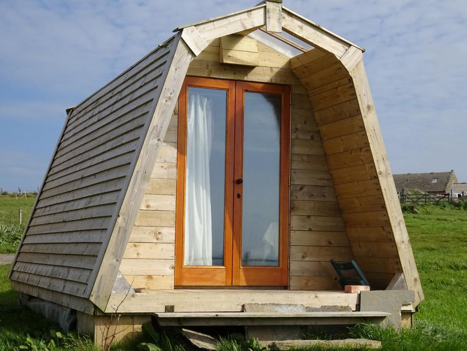 Wooden camping pod
