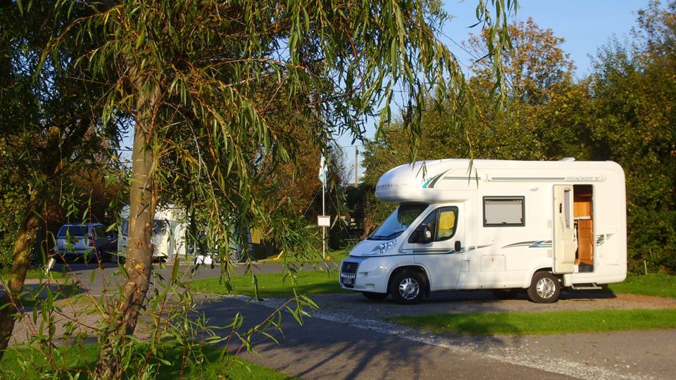 Motorhome on a hardstanding pitch