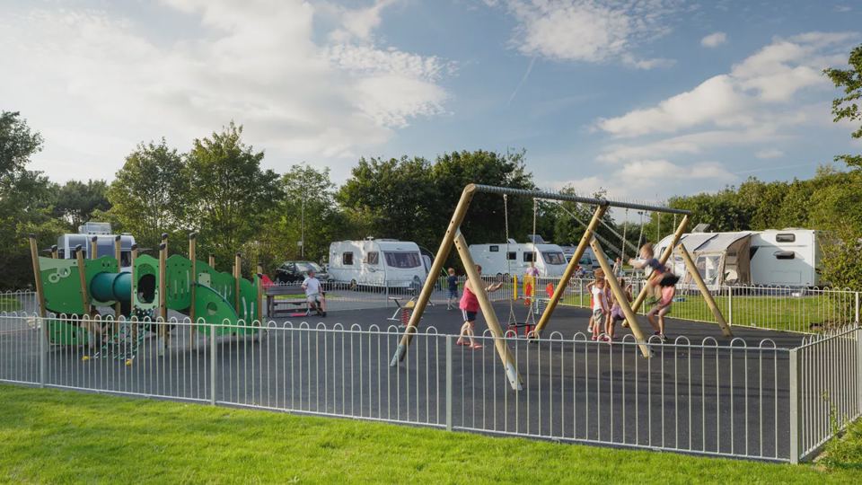 Play area beside the pitches