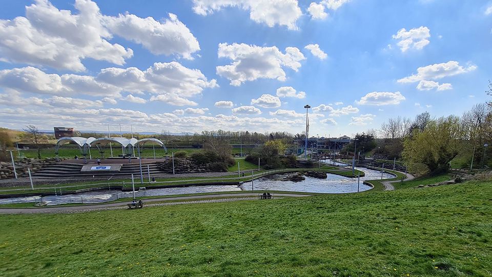 White water course beside the site